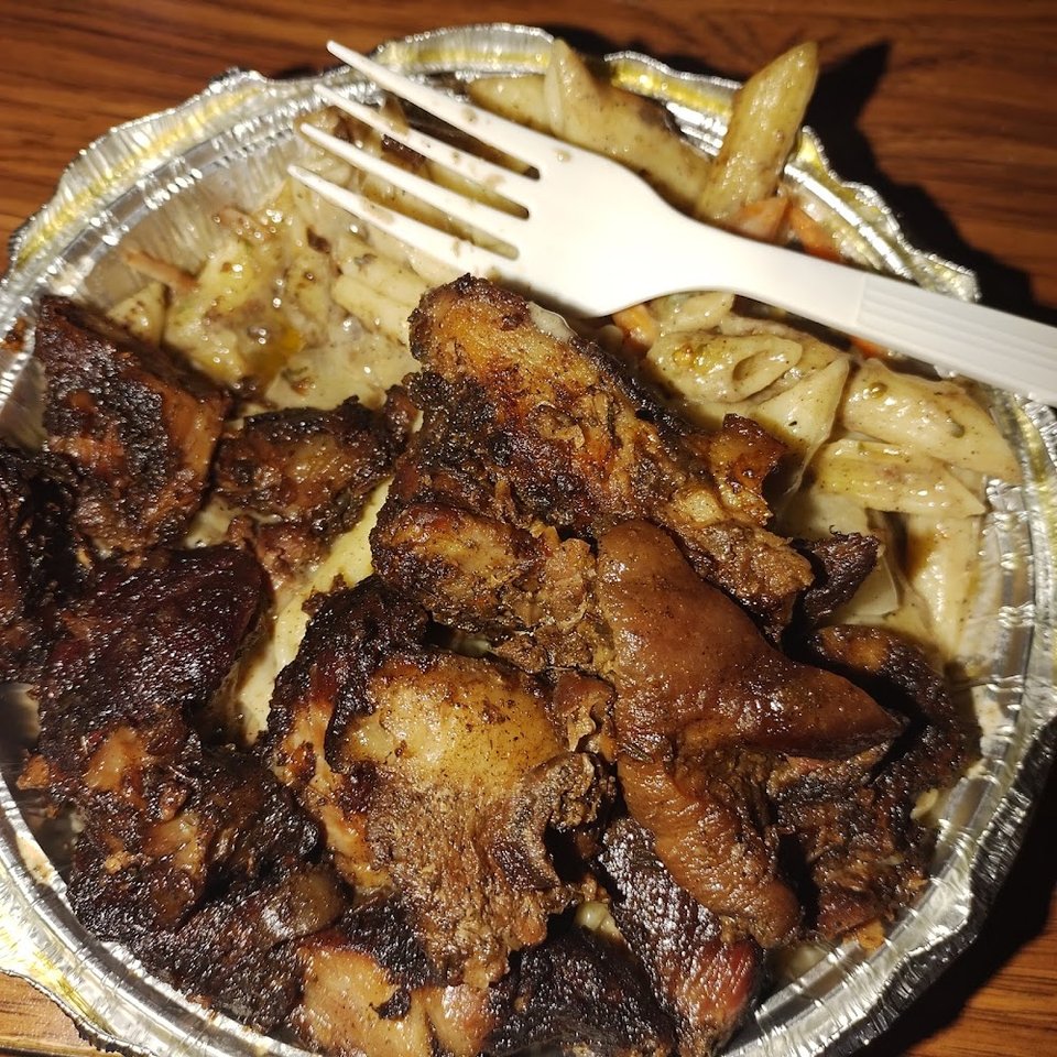 Jerk Pork & Rasta Pasta